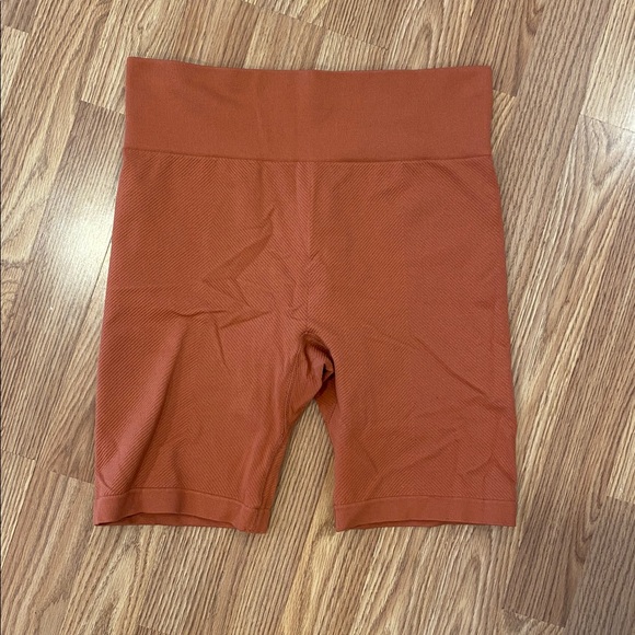 Maurices Burnt Orange Biker Shorts - Picture 1 of 5